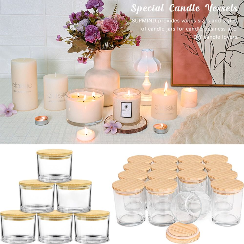 Clear Glass Candle Jars Transp - огляд і ціна Candle Making Glass Jars