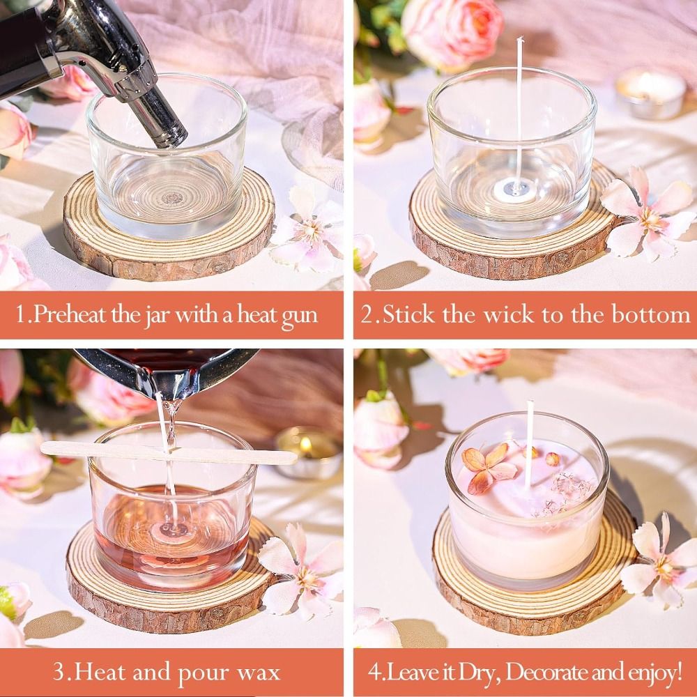 Clear Glass Candle Jars Transp - огляд і ціна Candle Making Glass Jars