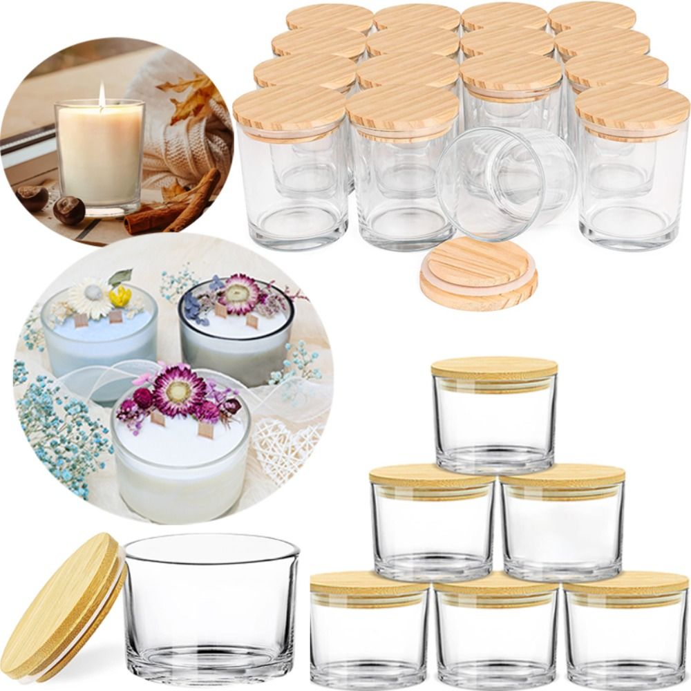 Clear Glass Candle Jars Small  - огляд і ціна Candle Making Glass Jars