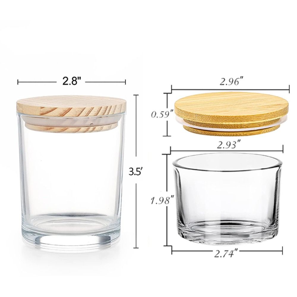 Clear Glass Candle Jars Small  - огляд і ціна Candle Making Glass Jars
