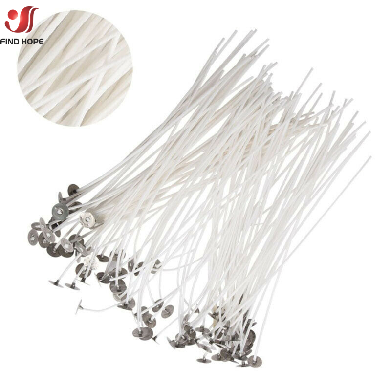 100PCS/bag Smokeless Candle Wi - огляд і ціна Cotton Wick Pre Tabbed