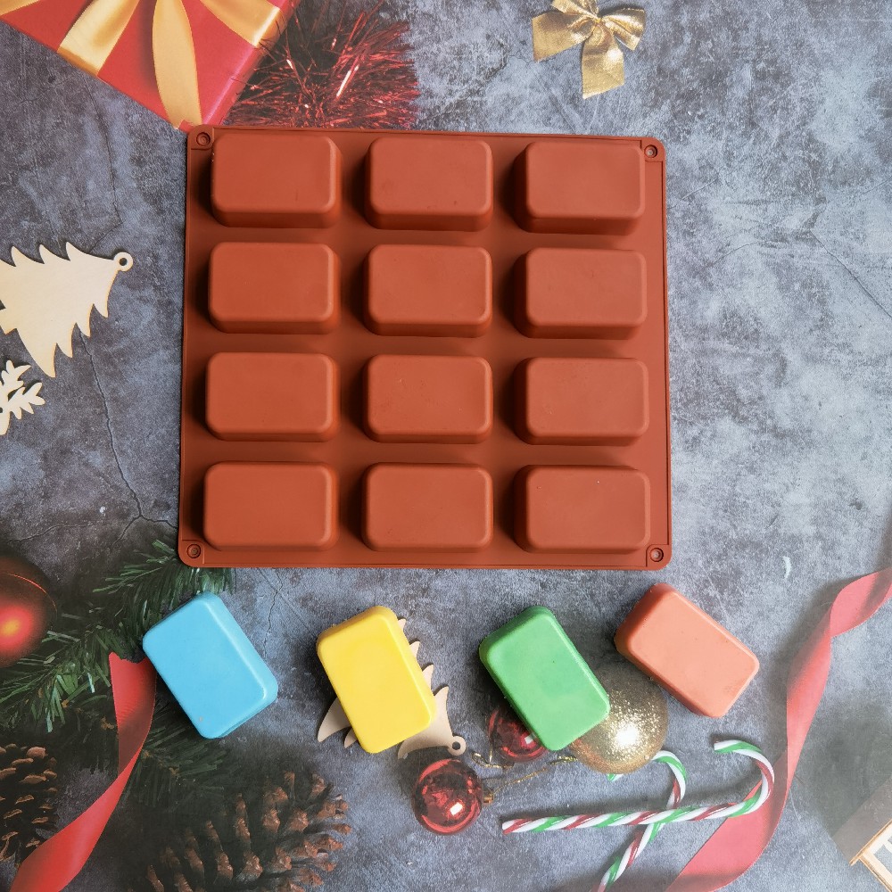 12 Cavity Square Silicone Soap - огляд і ціна Candle Making Ingredients