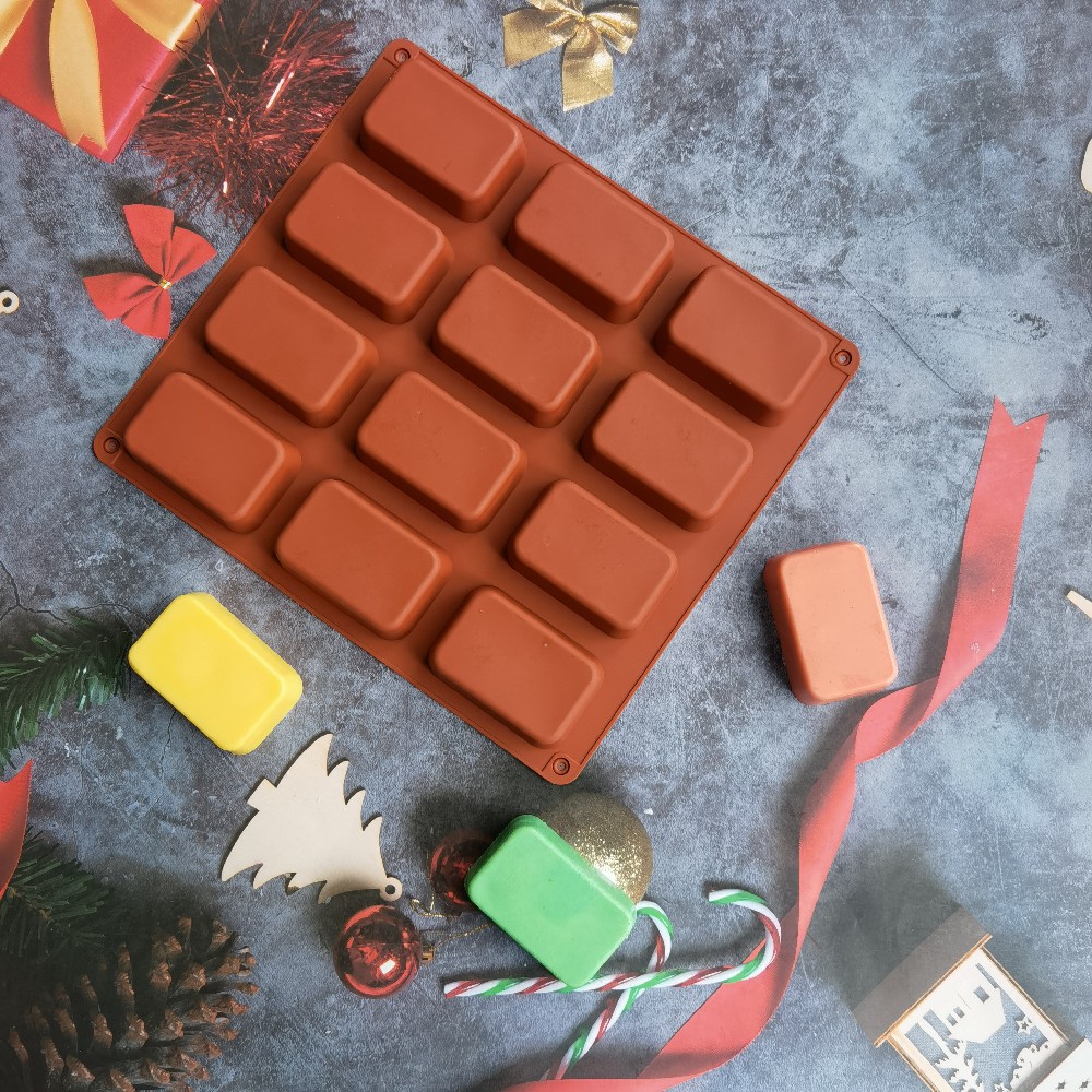 12 Cavity Square Silicone Soap - огляд і ціна Candle Making Ingredients